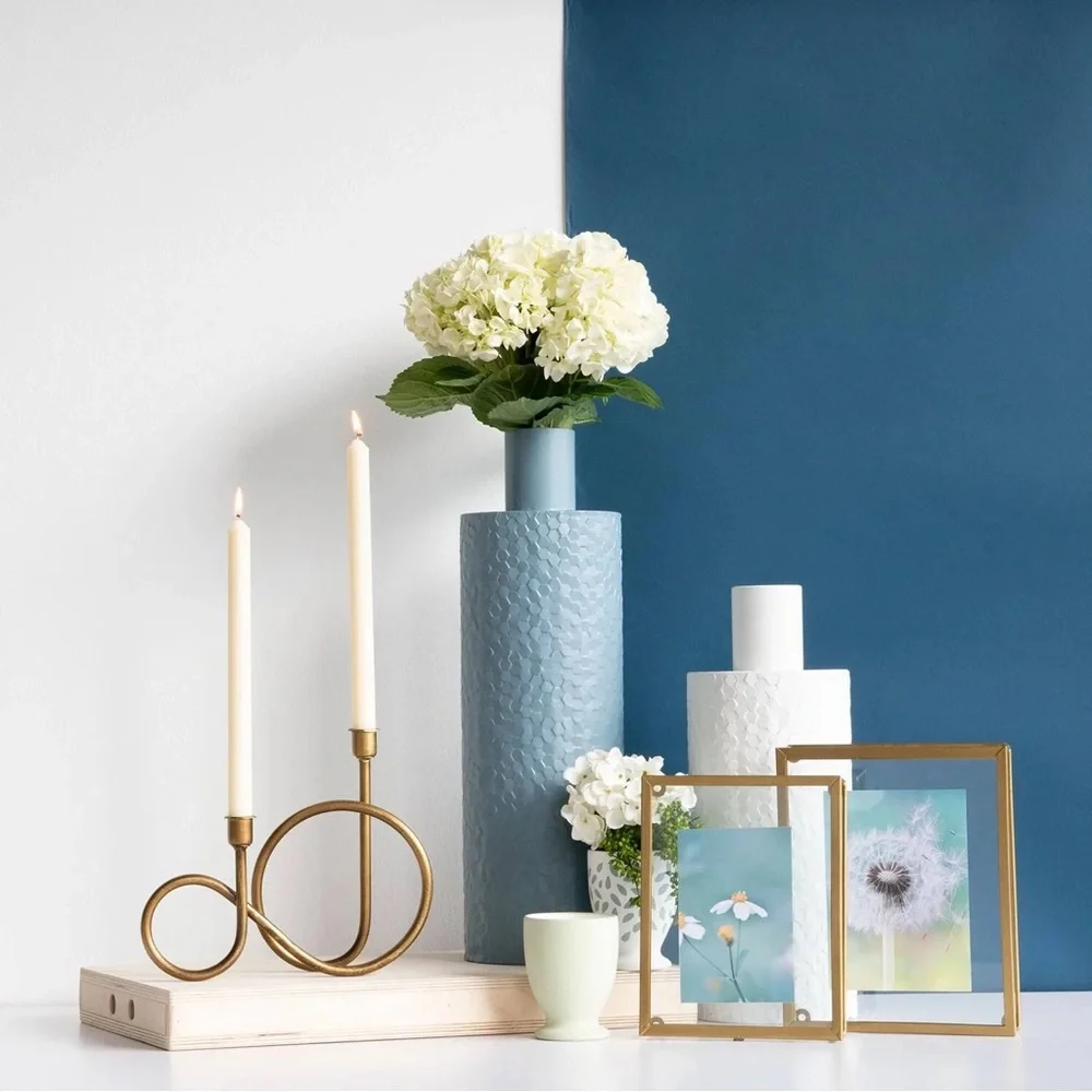 NEW Brass Sculpture Taper Candle Holder - Picture 3 of 4